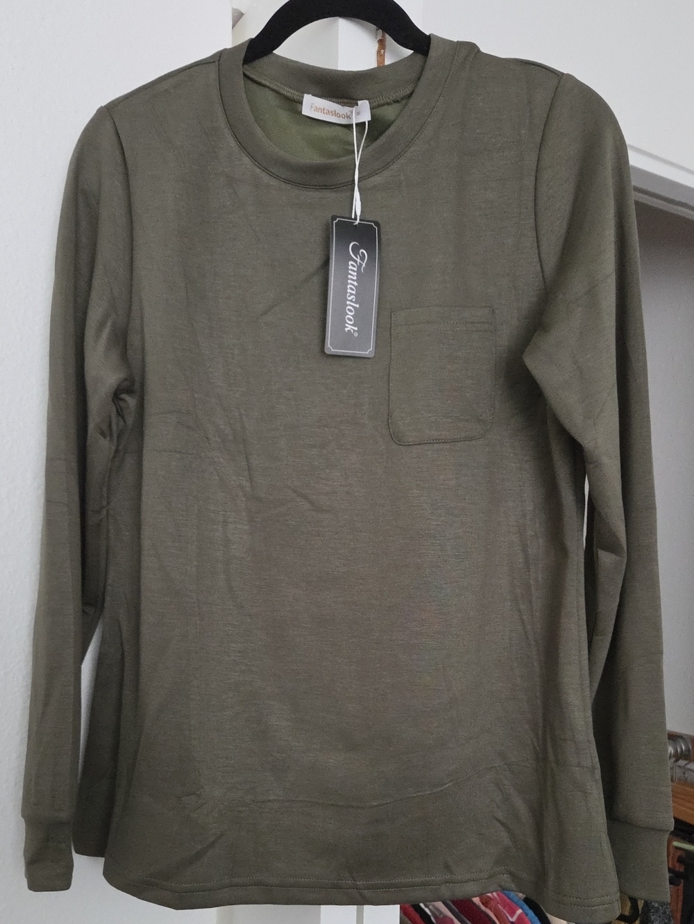 Women's Olive Crewneck Top and Bottoms